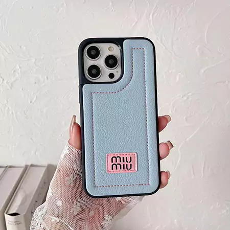 miumiu風 iphone 15カバー レザー