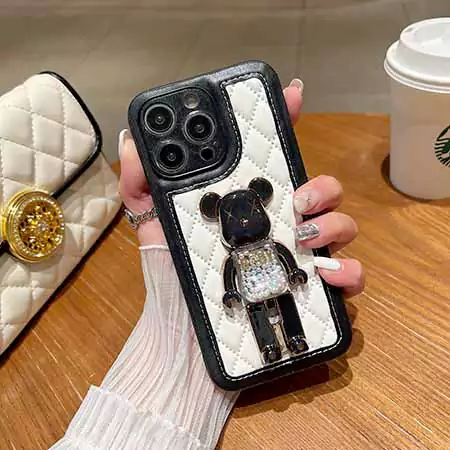 ベアブリック風 レザー アイフォーン 15 pro
