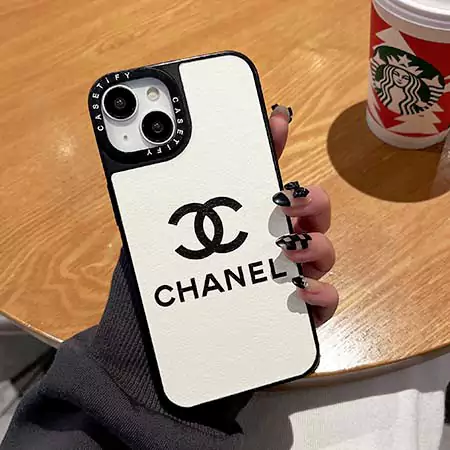 chanel アイフォーン16proカバー PUレザー