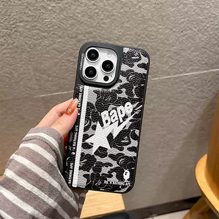 エイプ iphone16proケース PUレザー