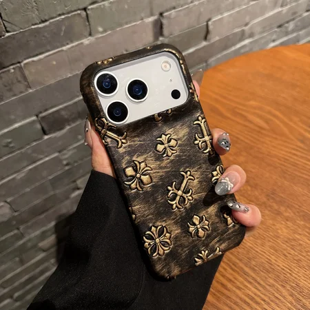 クロームハーツiphone17promaxケース レリーフ加工