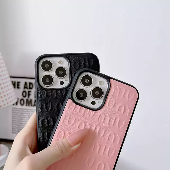 ロゴ付きMiumiuカバーiphone13Pro13